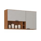 Armário Aéreo Cozinha Modulado Firenze Nicho 2 Portas 120cm Amendola-nude Prime Tx - Demóbile