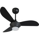 Ventilador De Teto Ventisol Mistral 3 Pás Preto Bivolt