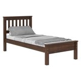 Cama De Solteiro Madeira Maciça Para Colchão 188 X 88cm Multimóveis Cr35241 Castanho Castanho