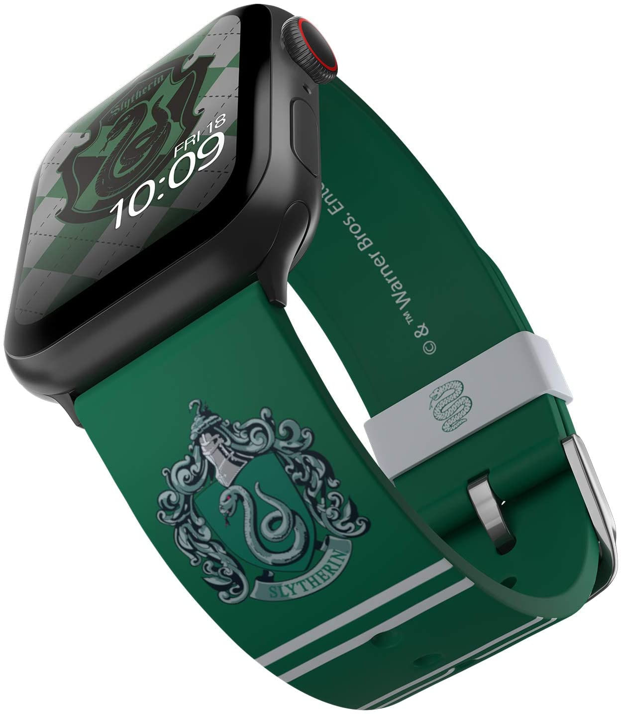 Harry Potter - Banda De Smartwatch Slytherin – Oficialmente Licenciado, Compatível Com Apple Watch (não Incluído) – Cabe 38mm, 40mm, 42mm E