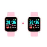 Smartwatch D20 Bluetooth Com 2 Unidades Rosa + Rosa