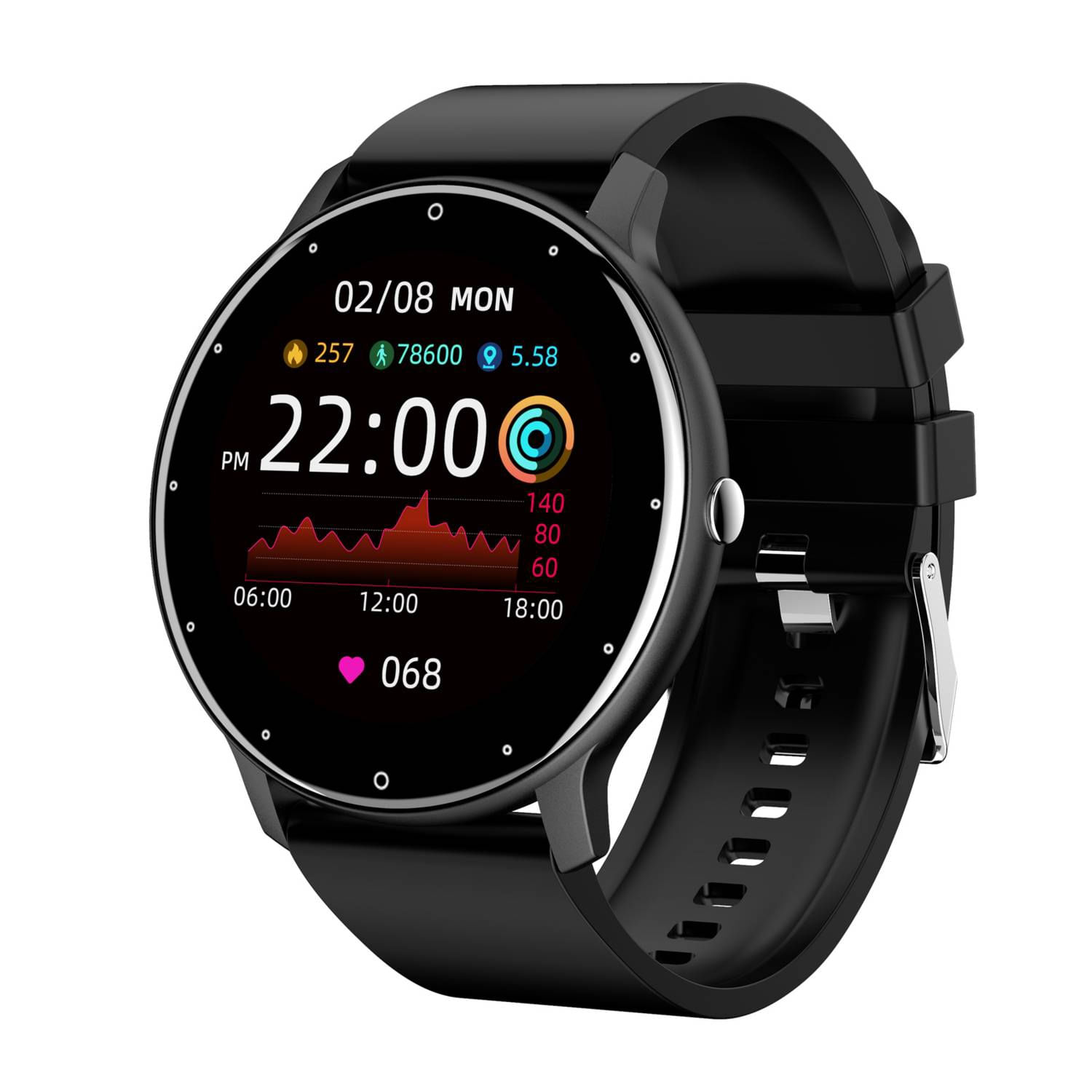 Smartwatch Bluetooth Zl02 Compatível Com Ios E Android