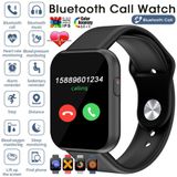 Relógio Inteligente À Prova D&#39;água Homens Tela De Toque Completo Bluetooth Smartwatch Mulheres Chamam Relógios Phonesmart (preto)