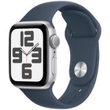 Apple Watch SE 2 (2023) 44 mm GPS - Silver Aluminum/Storm Blue Sport Band