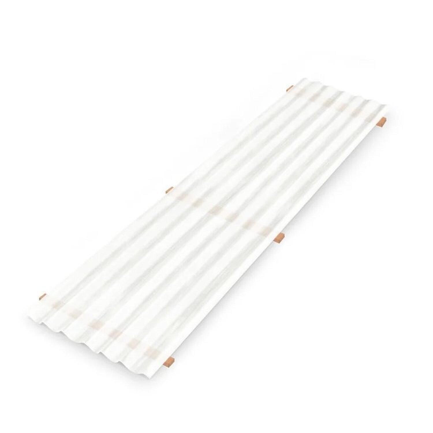 Kit Com 10 Telha Polipropileno 2,13 Cm X 0,50 Cm Branco/ Leitoso