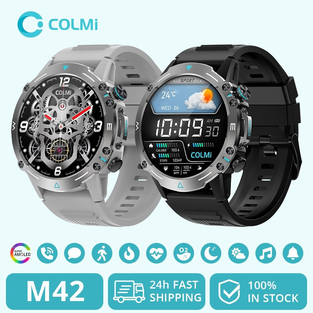 Colmi M42 Smartwatch 1.43&#39;&#39; Amoled Display 100 Modos Esportivos