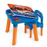 Mesinha Infantil Com Cadeira Hot Wheels Fun Divirta Se