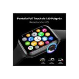 Smartwatch 8 Lm32 Pro Com Tela Ips Hd Preta Grande De 1,99&quot; Ip68