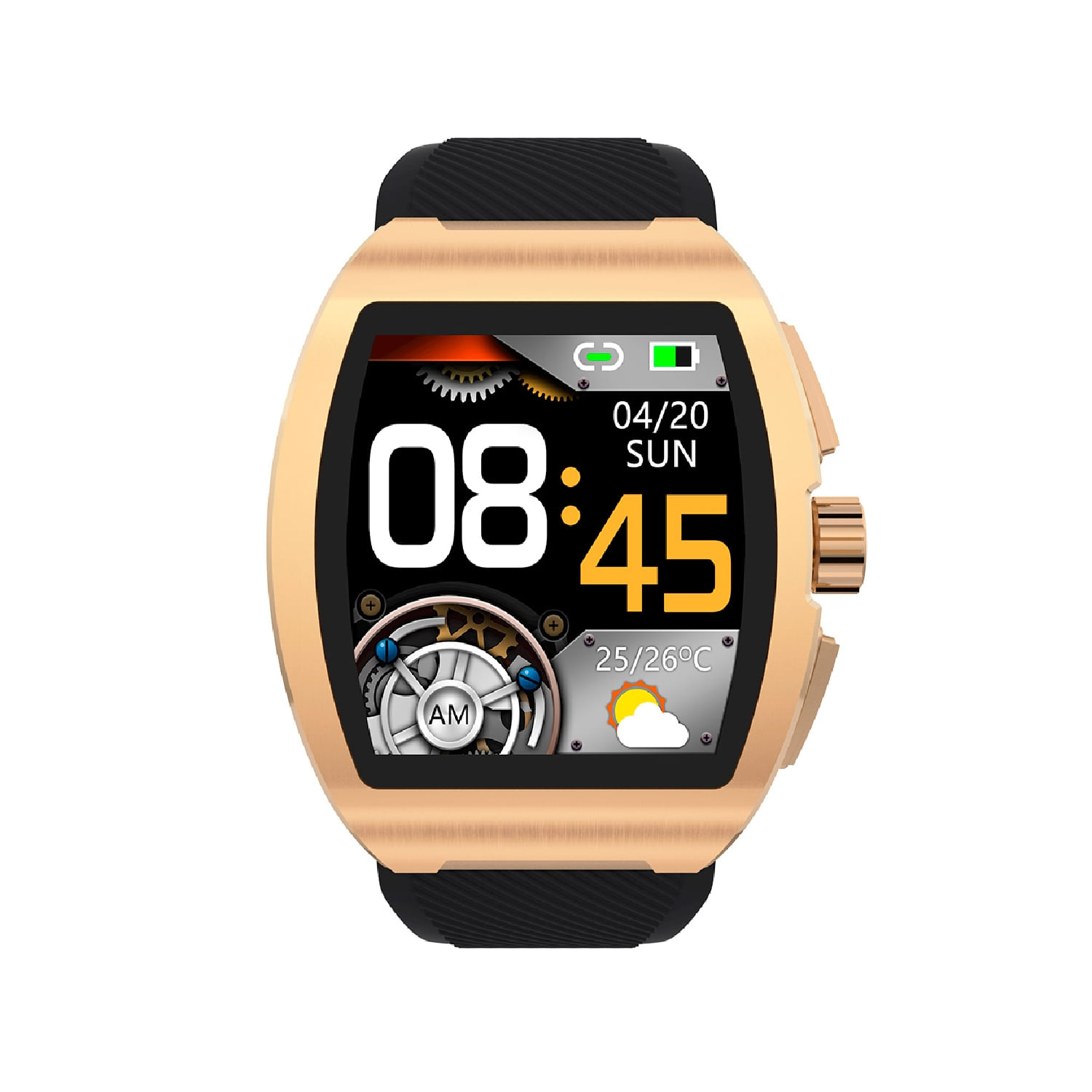 Relógio Inteligente Bluetooth Smartwatch C1 Preto Dourado Ip68