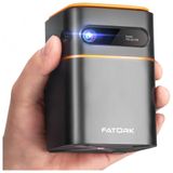 Mini Projetor Inteligente Portatil Hd Com Conexao Wi Fi 5g Para Celular, 3w, Fatork Monster D042 Projector, Cinza