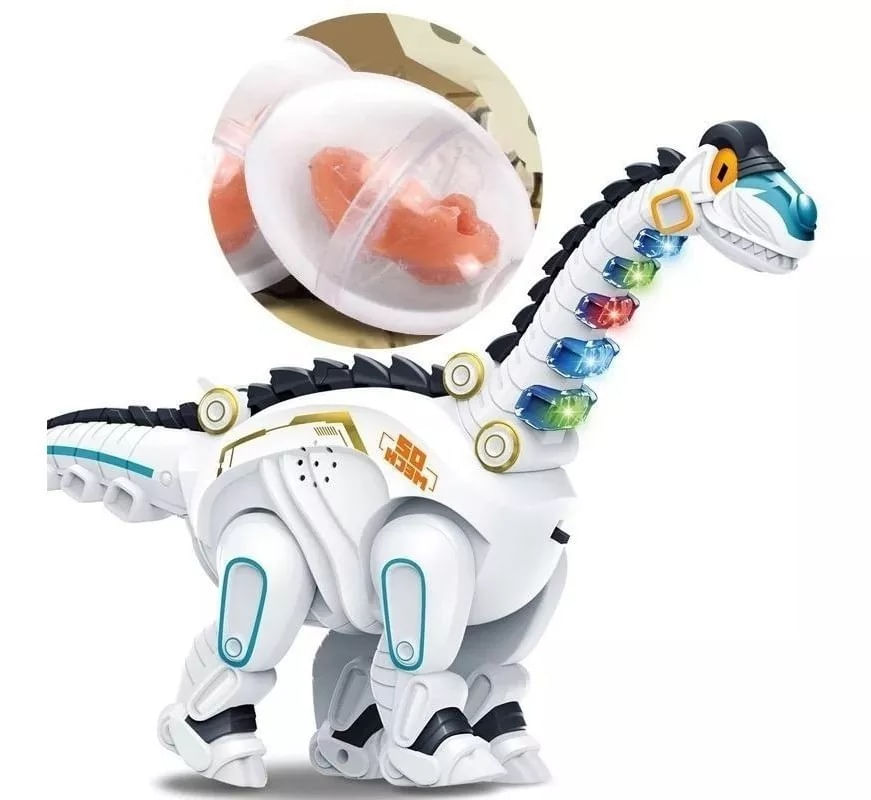 Dinossauro De Brinquedo Mecânico Infantil Anda Som E Luzes