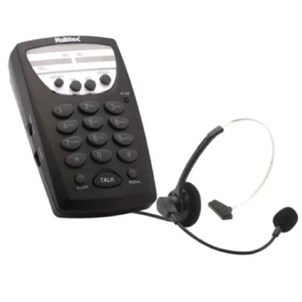 Telefone Headset Telemarketing Multitoc Tele Fone