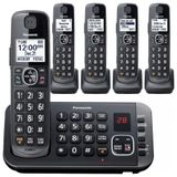 Sistema De Telefone Sem Fio Com Secretaria Eletronica E Reducao De Ruido Aprimorada, 5 Aparelhos, Panasonic Dect 6.0