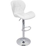 Banqueta Slim Estofada Giratória C/ Regulagem - Branco