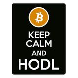 Kit 3 Placas Decorativa Keep Calm And Hold Bitcoin 36x46