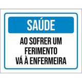 Kit 3 Placas De Saúde Sofrer Ferimento Enfermaria 36x46