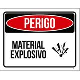 Kit 3 Placas Perigo Material Explosivo 36x46