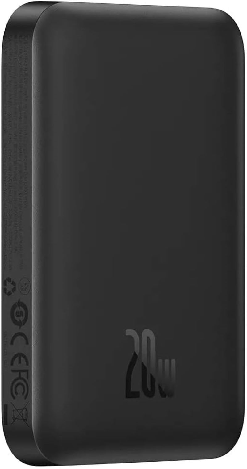 Carregador Magnético Sem Fio Baseus Power Bank 6000mah 20w Preto,modelo Ppcxw06