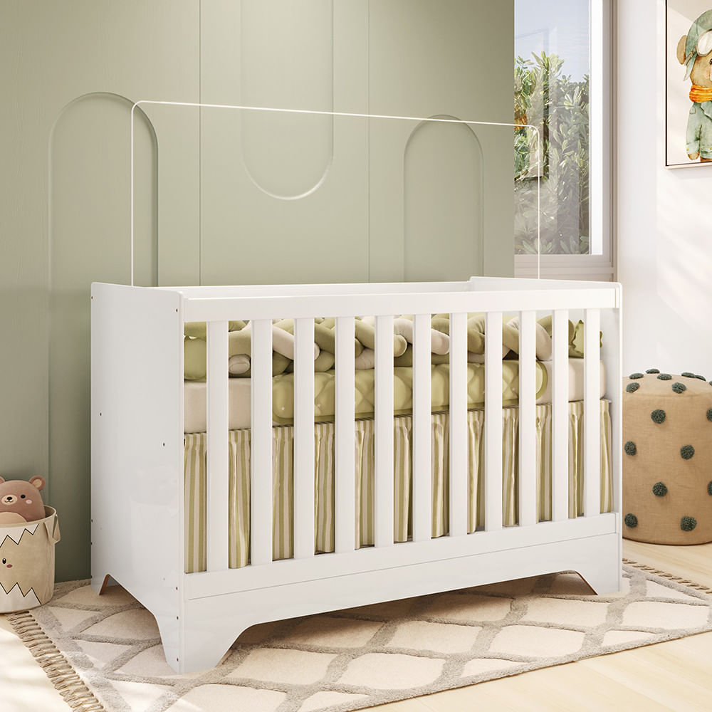 Berço Mini Cama 3 Em 1 Americano Mdf Popy Retrô Móveis Peroba