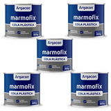 Massa Cola Plástica Branca Argacon 800gr Kit 5 Unidades