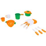 Kit De Cozinha Infantil Tateti Calesita - 13 Acessórios - Verde/laranja Tateti Verde/laranja