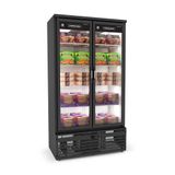 Auto-serviço Vanguard Congelados Porta Aquecida 2 Porta -18c Asvcg2ppb Preto/branco 220v - Refrimate