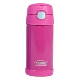 Garrafa Térmica Infantil C/ Canudo Silicone Rosa Escuro Thermos ®  Funtainer 355ml Isolamento A Vácuo  - Thermos