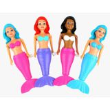 Boneca Sereia Encantada Mexe Barbatana - Nada De Costas Movimenta Barbatana - Boneca Sereia Encantada Sortidos - Panami