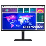 Monitor Qhd 27&quot; Samsung Hdmi, Display Port, Usb, Usb-c 90w, Ethernet, Com Ajuste De Altura, Preto - Ls27a600uulxzd