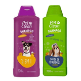 Kit Shampoo 5x1 + Shampoo Bomba Vitamina Pet Clean Cães