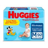 Fralda Huggies Tripla Proteção M - 92 fraldas