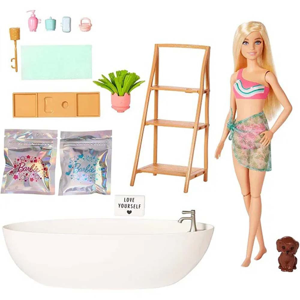 Boneca Articulada Barbie Dia De Spa Banho De Espuma Relaxante Mattel