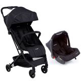 Bebê Voyage Yupi Duo Pro Bebê Conforto Travel System Berço Passeio Leve Compacto Pocket Dobrável Viagem 0-15 Kg Preto