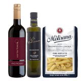 Kit Harmonização Vinho Italiano + Penne E Azeite De Oliva