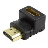 Adaptador 90º Extensor Para Cabo Cotovelo Hdmi Macho X Fêmea Plugue L Computador Tv Monitor Curva Tv