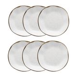 Conjunto 6 Pratos Fundo 22,5 Cm Ryo Maresia Porcelana Oxford