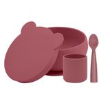 Kit De Alimentação Silicone Blw Set1 Velvet Rose - Minikoioi