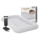 Colchao Inflavel Cama Infantil Cool Night Aveludado Com Bomba Manual Vg Plus