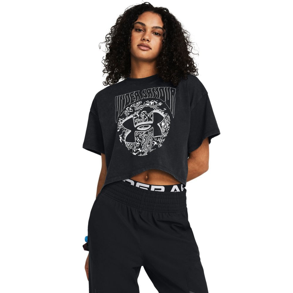 Camiseta Cropped De Treino Feminina Under Armour Dusk To Dawn