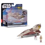 Star Wars Micro Galaxy Squadron Jedi Starfighter Com 2 Micro Figuras - Obi Wan E R4 P17 - Launch Edition - Sunny - 3441