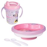 Kit Infantil Prato Térmico E Caneca Com Bico Minnie Plasutil