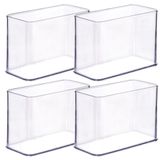 Organizador De Plástico Acrílico 14,6 X 7,3 X 10,6 Cm H2 4 Unidades Plasutil Ref.15468