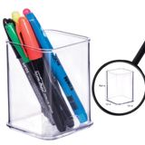 Organizador De Plástico Acrílico 7,3 X 7,3 X 10,6 Cm H2 Plasutil Ref.15463