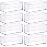 Organizador De Plástico Acrílico 14,6 X 7,3 X 5,45 Cm H1 8 Unidades Plasutil Ref.15438