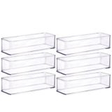 Organizador De Plástico Acrílico 21,9 X 7,3 X 5,45 Cm H1 6 Unidades Plasutil Ref.15447