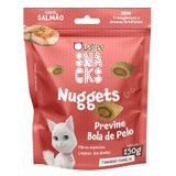 Snack Quatree Nuggets Para Gatos Bola De Pelo Sabor Salmão 150g