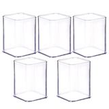 Organizador De Plástico Acrílico 7,3 X 7,3 X 10,6 Cm H2 5 Unidades Plasutil Ref.15463
