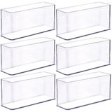 Organizador De Plástico Acrílico 21,9  X 7,3 X 10,6 Cm H2 6 Unidades Plasutil Ref.15473