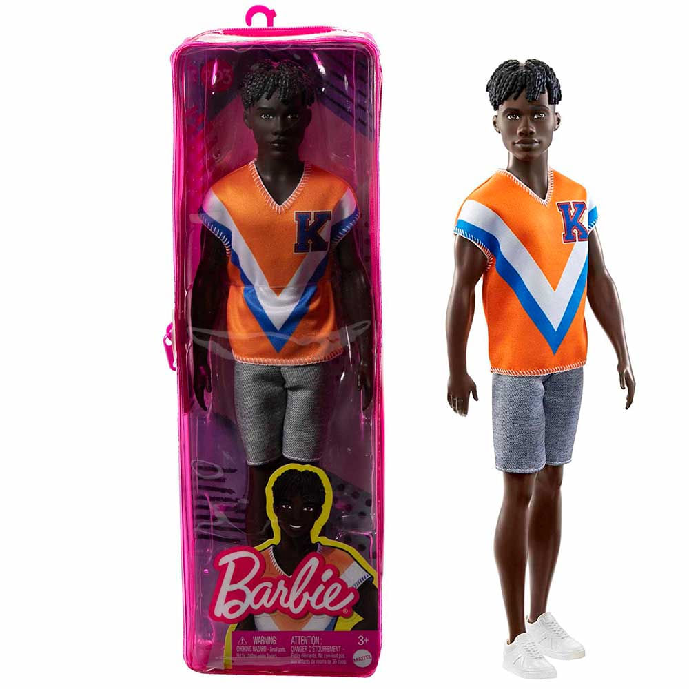 Boneco Com Estojo Ken Barbie Fashionistas Camisa Esportiva 203 Mattel