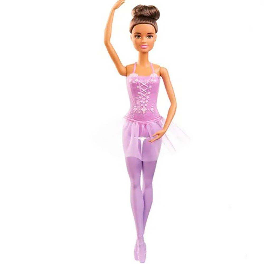 Boneca Articulada Barbie Bailarina Classica Roxa Castanho Mattel